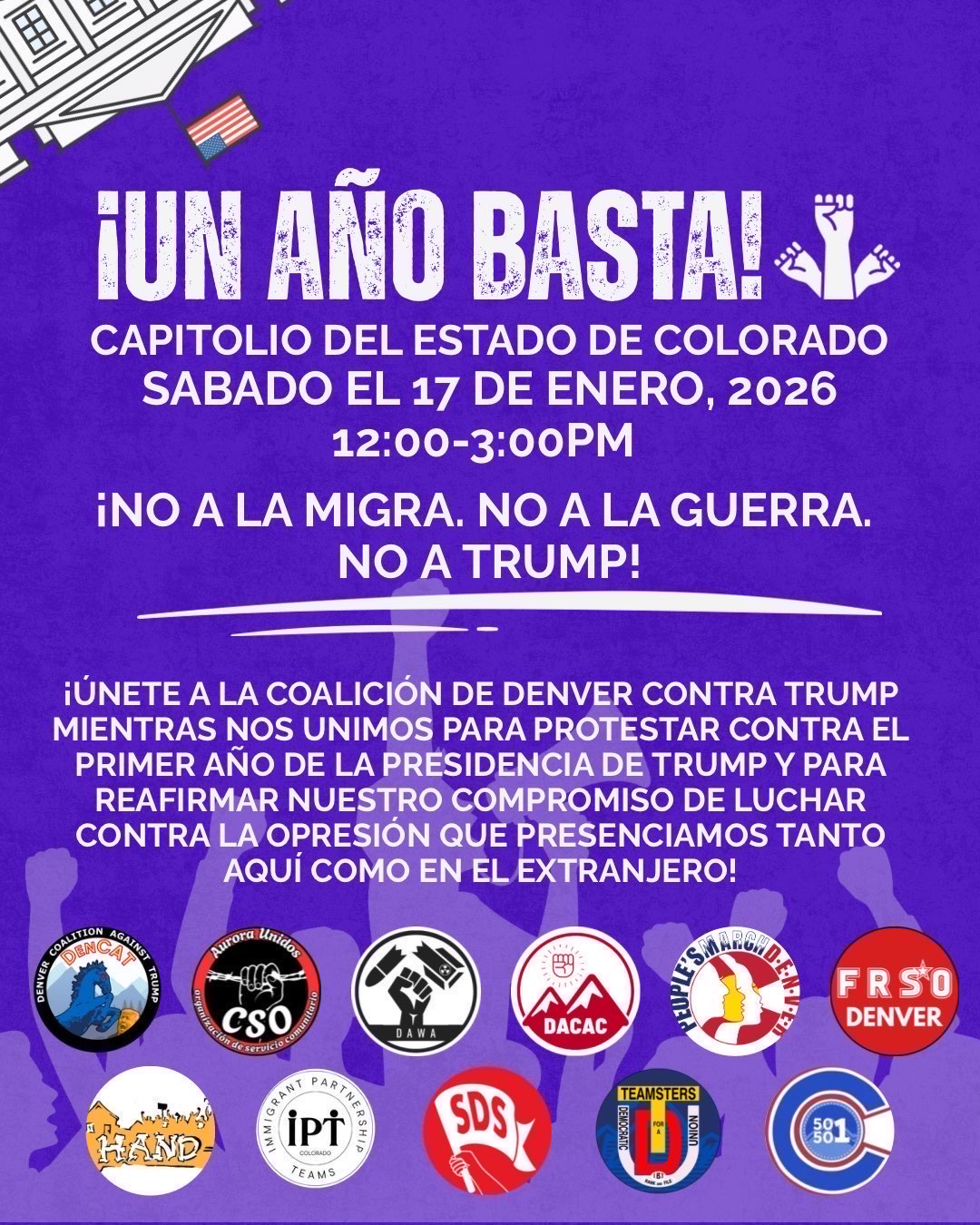 un año basta flyer